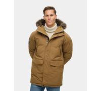 Giacca con cappuccio Superdry Everest Faux Parka marrone - L