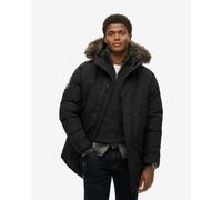 Giacca con cappuccio Superdry Everest Faux Parka nero puro - XL