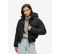 Giacca con cappuccio Superdry Sports Puffer Bomber nero puro donna - L