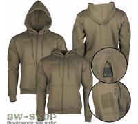 Mil-Tec Tactical, felpa con cappuccio e zip L male Verde Scuro