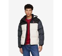 Giacca con cappuccio Tommy Jeans Alaska Colorblock Puffer nero bianco - XL