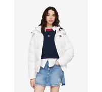 Giacca con cappuccio Tommy Jeans Alaska Puffer bianco puro donna - M