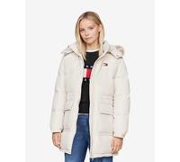 Giacca con cappuccio Tommy Jeans Midi Alaska Faux bianco puro donna - M