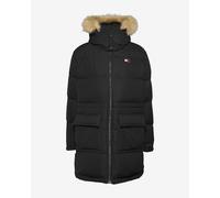 Giacca con cappuccio Tommy Jeans Midi Alaska Faux nero puro donna - M