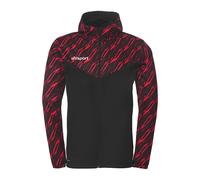 uhlsport Progressive 28 Multi Hood - Giacca sportiva da uomo, con cappuccio e colletto alto