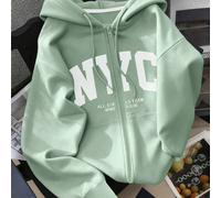 Giacca con chiusura lampo da donna taglie forti, giacca casual da donna per l'autunno, design classico con stampa a lettere, indumento di alta qualità per uso quotidiano 1XL,2XL,3XL,4XL,5XLLettereTess