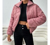 Giacca con chiusura lampo imbottita a motivo a onde, in tonalità di rosa polveroso, con un tocco di allegria stagionale. Questa pratica giacca corta è l'unione perfetta tra uno stile comodo e un tocco