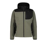 CMP Giacca da uomo in Softshell con cappuccio staccabile, 3A01787N (IT, Numero, 54, Regular, Regular, Verde/Nero)