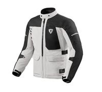 Revit Convergent H2O Giacca tessile da motocicletta impermeabile, argento/nero, Taglia M