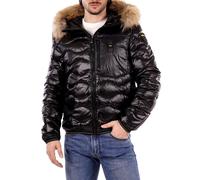 Giacca Corta Blauer Wave Fur Piumino Uomo Nylon Nero