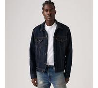 Giacca corta in denim con collo a camicia, mezza stagione Blu L Tinta unita