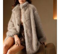 Giacca corta in pelliccia sintetica soffice, alla moda per autunno, inverno, uscite, elegante, formale, feste, chic, Capodanno, cappotto invernale da donna, Natale, lavoro, laurea, matrimonio, di luss