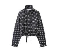 Giacca corta per le donne con stampa a pois bomber cappotti leggeri | Cappotto a maniche lunghe con colletto Full Zip Autunno Inverno Giacche Casual Breve Cappotto da Baseball Y2k Streetwear