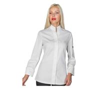 Giacca Cuoca Donna Lady Boston Bianca a Manica Lunga - ISACCO - Pizzaiola