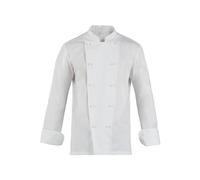 Giacca cuoco Adriano - da uomo - manica lunga - taglia L - bianco - Giblor's