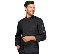 Isacco 059337 Cuoco Bilbao Giacca, Taglia L, Nero/Rosso