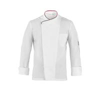 Giacca cuoco da uomo Patrizio Giblor’s 100% slim-fit cotone Bianco-Tricolor