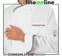 Giacca cuoco Giblor’s Italia bianca art. 16P08G845-Taglia XXL
