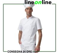 Giacca cuoco Siggi Antonio bianca art. 28GA0030 a manica corta 100% cotone