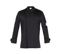 Giacca cuoco uomo Giblor's modello Augustin vestibilitá slim fit (Nero, XXL)