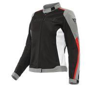Dainese Hydraflux 2 Air D-Dry Giacca tessile da donna Nero/Grigio/Rosso 42
