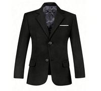 Giacca da abito per ragazzi di 3-10 anni con bottoni, completo blazer formale con bavero, adatto per feste di compleanno, matrimoni, eventi di anniversario, colore nero 6Y,7Y,8Y,10Y,4Y,5Y,2-3YColore u