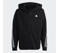 adidas Future Icons 3 Stripes Full Zip Jr - felpa con cappuccio - ragazzo 7-8A Black junior Recycled Polyester