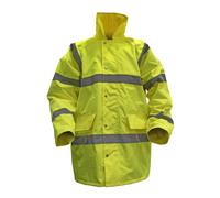 Sealey Hi-Vis Giallo Autostrada Giacca Con Trapuntato Fodera - Grande 806L