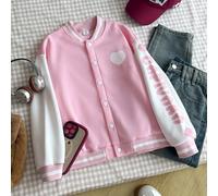 Giacca da baseball con fantasia di capibara, reversibile e versatile, adatta per la scuola e l'uso quotidiano per ragazze pre-adolescenti, con fodera termica, per autunno/inverno 8Y,9Y,10Y,11Y,12YFume