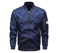 Giacca da Baseball da Uomo, Uomo Giubbotto Bomber con Tasche Giacca Leggera Oldschool Bomber Moda vestibilità Normale da Aviatore con Colletto Alto da Baseball Giubotto Uomo per Il Tempo Libero