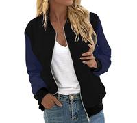 Giacca da Baseball Donna, Giacca per Donna Elegante Corta da Pilota con Chiusura Lampo Leggera Moto Giubbotto da Coppia Jacket Y2k Felpa con Cerniera Donna Streetwear Giacchetto