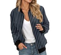 Giacca da Baseball, Giacca Donna Estiva Bomber Leggera Jacket Sportiva con Collo da Baseball Jacket Vintage Motociclista Giubbotto Molla con Tasche Giacche Donna Eleganti per Il Tempo Libero