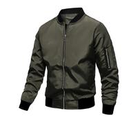 Giacca da Baseball Uomo, Giubbotto Bomber Uomo Classica Leggero Jacket Cotone Softshell Sportiva Collo da Baseball Bomber Estivo Comodo Varsity Giubbotto Vintage Racing Jacke per Il Tempo Libero