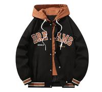 Giacca da Baseball Uomo, Uomo Giubbotto Bomber Collo Baseball Maniche Lunghe Bomber Giacca Casual Basic Varsity Jackets College Jacket Giacca Mezza Stagione Uomo per Il Tempo Libero