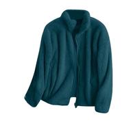 Giacca Da Casa Donna Invernale Giacche In Pile Con Zip Curvy Elegante Giacca Corta Senza Cappuccio Peluche Sherpa Comodo Caldo Cappotto Trekking Casa Giubbino Manica Lunga Moda Autunno Inverno 2025