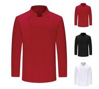Giacca da chef a maniche lunghe da uomo giacca da chef da uomo classica cappotti professionali coperti top doppio petto con bottoni vestiti con panno camicia da cucina uniforme uomo donna chef