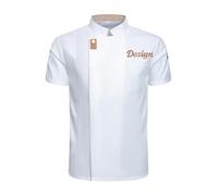 Giacca Da Chef Personalizzata Con Ricamo - Maniche Corte O Lunghe Per Uomo E Donna | Uniforme Professionale Da Cucina Per Hotel E Ristoranti (Bianco (corto))