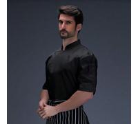Giacca da chef regolabile, maniche lunghe/corte unisex, traspirante, adatta per cucina, panificio, ristorante, hotel, tutte le stagioni L,M,S,XL,XXLColore unicoTessuto intrecciato