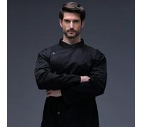 Giacca da chef unisex a maniche lunghe, traspirante con rete sul retro, adatta per cucina, panificio, ristorante, lavoro in hotel L,M,S,XL,XXLTessuto intrecciato