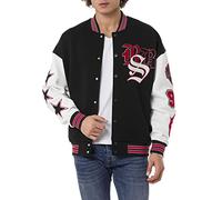 Giacca da college unisex in stile retrò, elegante giacca Varsity con ricami per il tempo libero e lo streetwear, - bianco, XXL