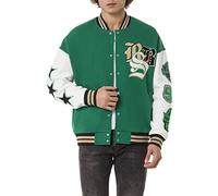 Giacca da college unisex in stile retrò, elegante giacca Varsity con ricami per il tempo libero e lo streetwear