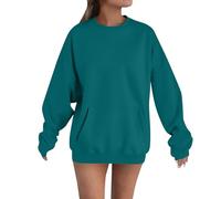 Giacca da corsa da donna invernale da corsa, giacca sportiva da donna, lunga, taglie grandi, con scollo rotondo, tinta unita, con tasche, per il tempo libero, per le mezze stagioni, Blackish Green