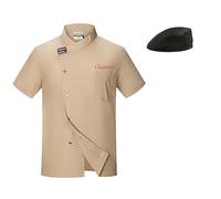 Giacca Da Cuoco Personalizzata Giacca Da Cuoco Personalizzata Manica Corta Top Da Cuoco Ricamato Divisa Da Lavoro Per Cucina E Ristorante Per Uomo E Donna
