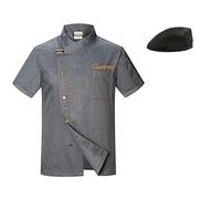 Giacca Da Cuoco Personalizzata Giacca Da Cuoco Personalizzata Manica Corta Top Da Cuoco Ricamato Divisa Da Lavoro Per Cucina E Ristorante Per Uomo E Donna