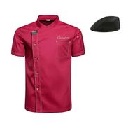 Giacca Da Cuoco Personalizzata Giacca Da Cuoco Personalizzata Manica Corta Top Da Cuoco Ricamato Divisa Da Lavoro Per Cucina E Ristorante Per Uomo E Donna