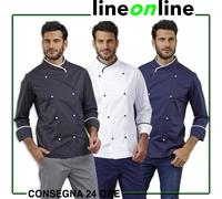 Siggi Horeca Giacca Chef Floyd,Uomo,Bianco,M