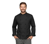 Giacca da Cuoco Unisex Nera - Cotone, No Stiro, Bottoni Antipanico | Cod. 11022
