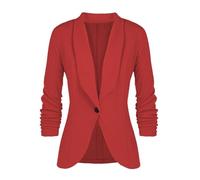 Giacca da donna a maniche lunghe con colletto con risvolto, abbigliamento moderno per tutti i giorni per lavoro, abbigliamento da città, abiti per il fine settimana e facile stratificazione, per un