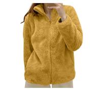Giacca da donna a maniche lunghe con collo alto, zip frontale e tasche | Una giacca rossa con colletto alto, cerniera frontale su tutta la lunghezza e due tasche angolate per le mani