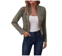 Giacca da donna a maniche lunghe con linea lunga, capispalla moderna per tutti i giorni per lavoro, abbigliamento da città, abiti per il fine settimana e facile stratificazione, con una silhouette